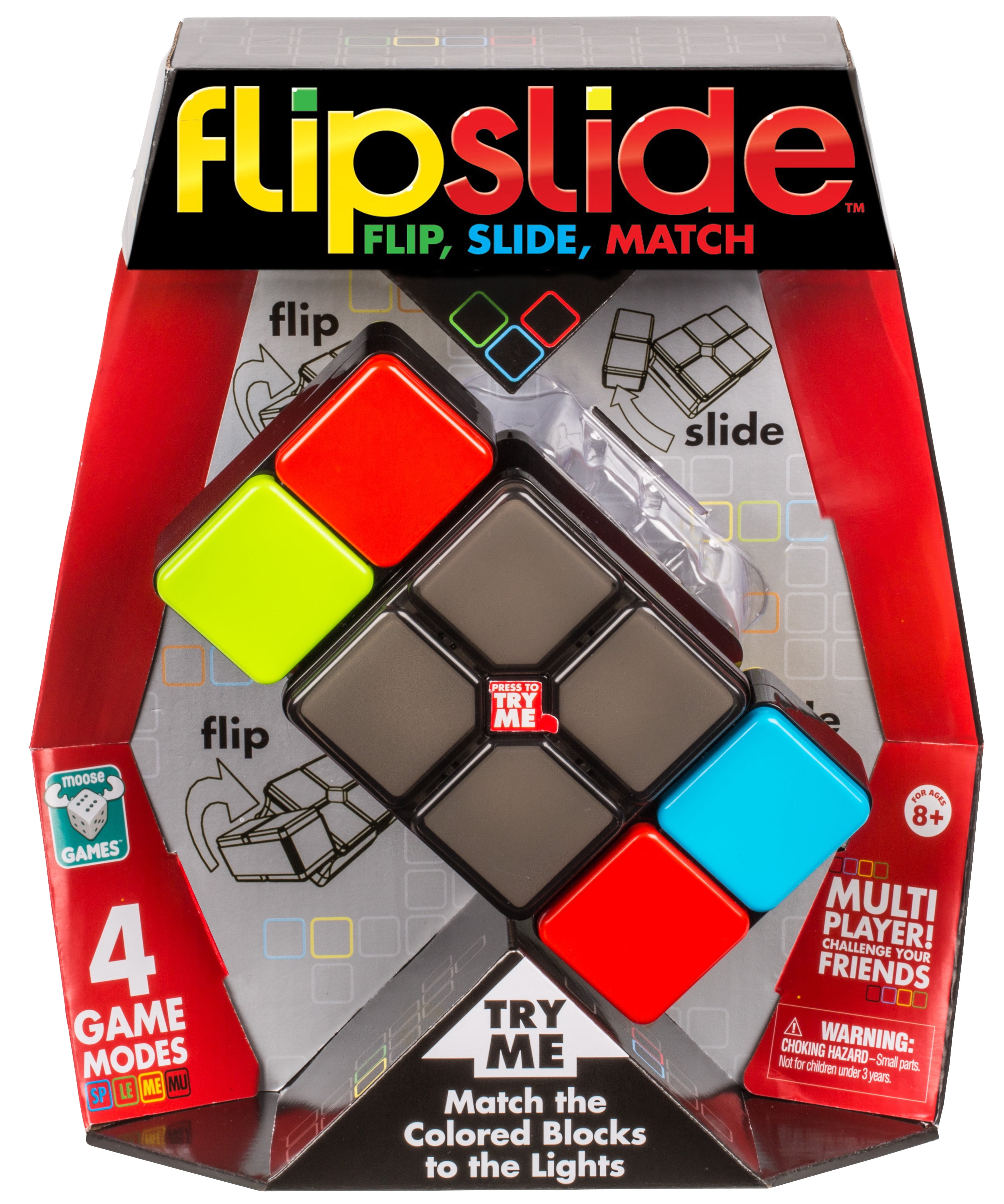 Flipslide Game - Electronic Handheld Game, Addictive  Multiplayer Puzzle Game of Skill, Flip, Slide & Match Colors to Beat the  Clock, 4 Thrilling Game Modes, Ages 8+