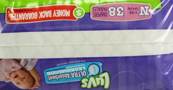 Luvs Ultra Absorbent Leakguard Diapers, Size Newborn, 38 Count