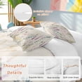 thumbnail image 3 of Lavender Eucalyptus Bedding 3 Piece Duvet Cover Set Twin Size, Pastoral Spring Leaves Flowers Soft Microfiber Comforter Cover with Zipper Closure & Pillowcases, Wrinkle & FadeResistant Quilt Cover, 3 of 9