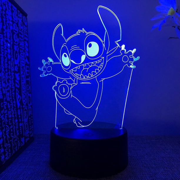 Figuras de Anime Stitch, juguetes de Manga Stich, luz nocturna, lámpara de dormitorio acrílica, decoración de habitación de niños, regalo de cumpleaños para niños