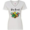 thumbnail image 3 of Inktastic Autism Awareness Bee Kind Women's V-Neck T-Shirt, 3 of 5