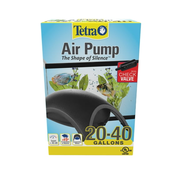 Tetra Whisper Air Pump for Aquariums 20 to 40 Gallons, Quiet Powerful Airflow, UL Listed