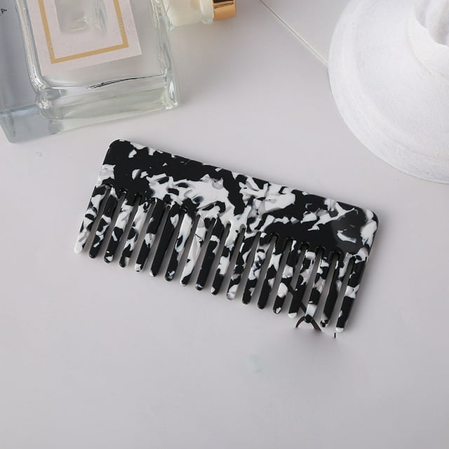 1pc Static Hair Comb Small Comb Shower Shampoo Detangler Comb Bargains Curl Plate Vinegar White Hairdressing Comb Vinegar Comb Geometric Comb Retro And