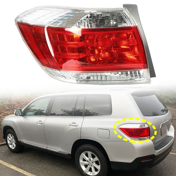 Fit for 11-13 Highlander Tail Light Housing Assembly LH (Without Bulbs)