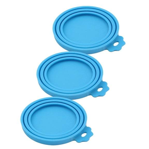3pcs Silicone Food Can Covers Sealed Lid Replacement for Pet Food Multipurpose Can Sealing Lids