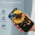 thumbnail image 2 of COMIO  Compatible with iPhone 15 Case Sunflower and Butterflies Pattern [Support Wireless Charging] Hard PC Back and Soft Non-Slip Sides Cover Slim Thin Shockproof Phone Case for iPhone 15 5G, 2 of 4