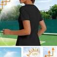 thumbnail image 7 of ZQUUVOU Women's Sun Shirts Short Sleeve Ice Silk Sun Protection Top Solid Crewneck Cooling Breathable Lightweight Shirts Black, 7 of 7
