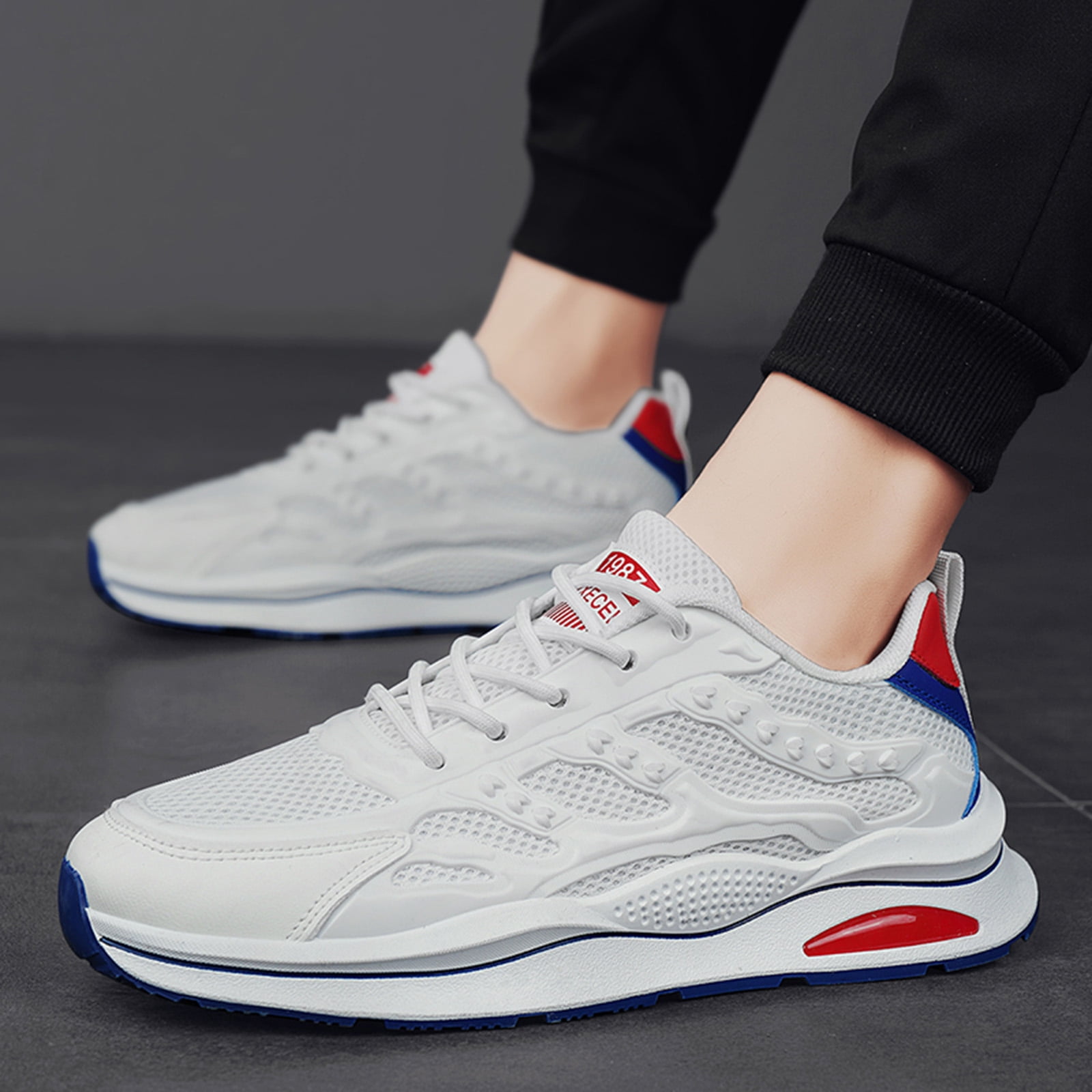 Chaussures De Marche Orthopédiques à Enfiler Avec Coussin D'Air Pour Homme Et Femme - Baskets Respirantes Antidérapantes