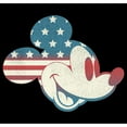 thumbnail image 2 of Men's Mickey & Friends Fourth of July Mickey Mouse Face  Graphic Tee Black Medium, 2 of 5
