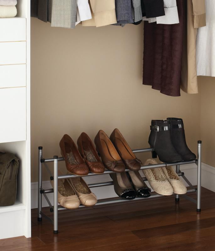 Mainstays 2 Tier Expanding Shoe Rack