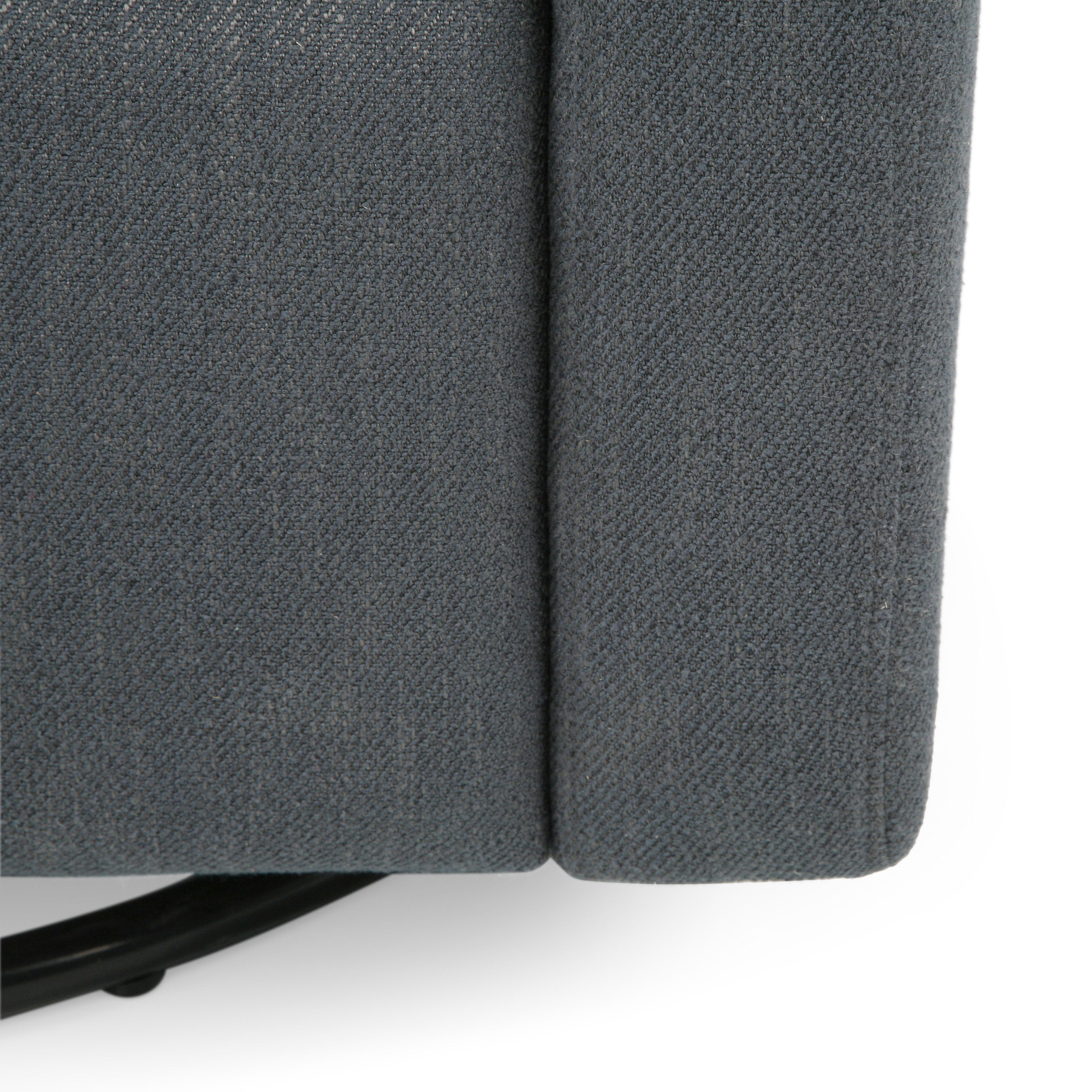 GDF Studio Landau Contemporary Fabric Upholstered Swivel Recliner, Charcoal and Black
