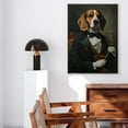 thumbnail image 5 of Hudo Beagle Painting Gentleman Style on Canvas, Beagle Vintage Costume Style Animals Posters For Home Decorations, Living Room, Bathroom Decor, 5 of 5