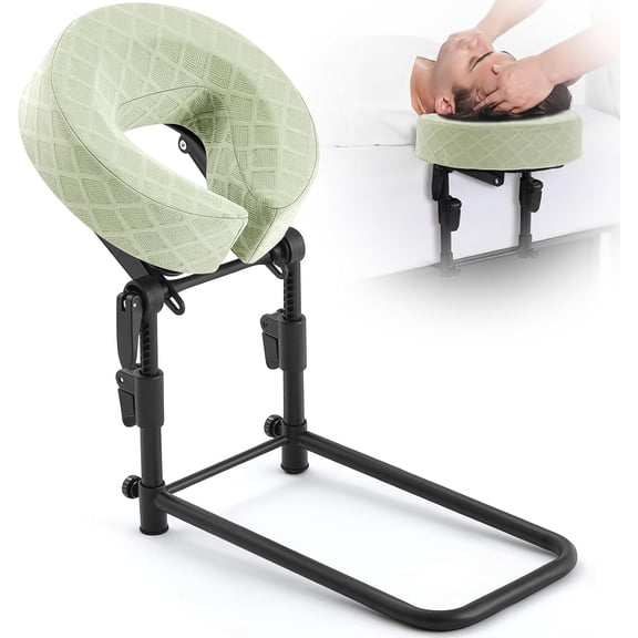 Massage Headrest for Bed Face Cradle, Adjustable Massage Attachment for Mattress, Portable Massage Head Rest for Mattress, Face Down Pillow After Eye Surgery