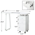 thumbnail image 4 of BarberPub Makeup Vanity Desk with Wheel, Nail Desk with Storage Drawer, 4 of 8
