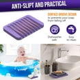 thumbnail image 6 of 2-Pack Silicone Soap Dish with Drain - Bar Soap Holder for Shower & Bathroom Sink - Self Draining Waterfall Soap Saver Tray for Kitchen, Prevents Sticky Mess, Easy to Clean, 6 of 7