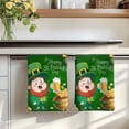 thumbnail image 7 of St. Patrick's Day Kitchen Towels Set of 4, Lucky Shamrock Gnomes Beer Coin Wood Green Absorbent Dish Towels for Kitchen, Microfiber Hand Towel, Quick Drying Tea Towel for Cleaning Dishcloths, 7 of 7