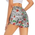 thumbnail image 3 of Bixox Women's Roses Mixed Zebra 1 pattern 2 in 1 Running Shorts - Lightweight Athletic Workout Gym Yoga Shorts Liner with Pockets - Medium, 3 of 5