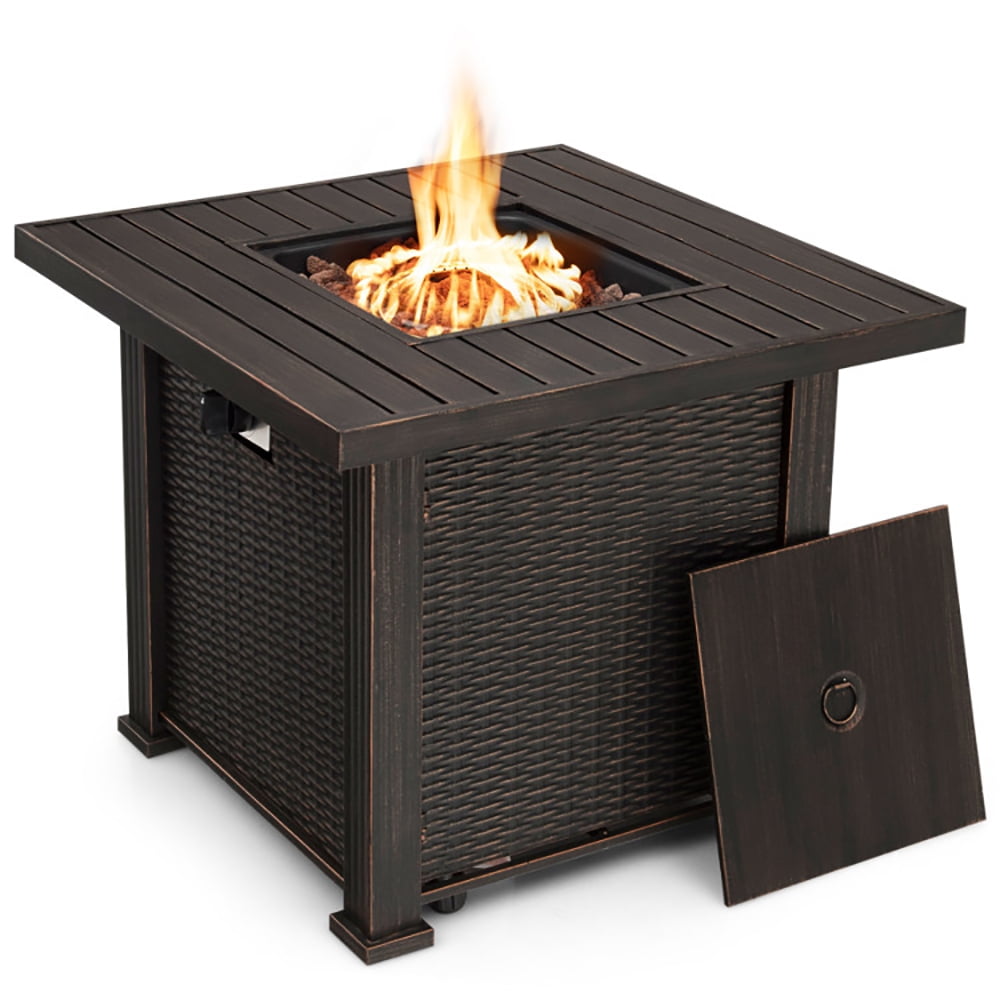 GVN 30 Inch 50000 BTU Square Propane Gas Fire Pit Table with Table Cover, Outdoor Fire Pit for Outdoor, Outside Patio Deck and Garden GVN 30 Inch 50000 BTU Square Propane Gas Fire Pit Table with Table Cover, Outdoor Fire Pit for Outdoor, Outside Patio Deck and Garden