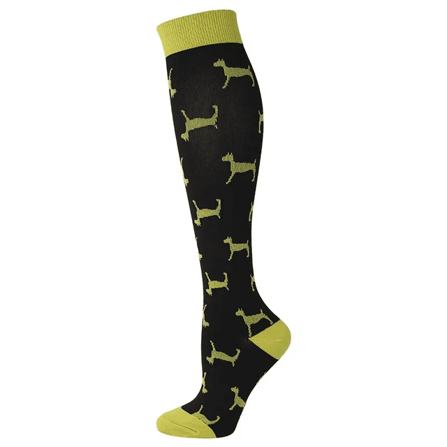 Chaussettes de Compression Varices pour Hommes Femmes Diabétiques 20-30mmhg Chaussettes de Grossesse Course Extérieure Entraînement Physique Naturel Randonnée Sports