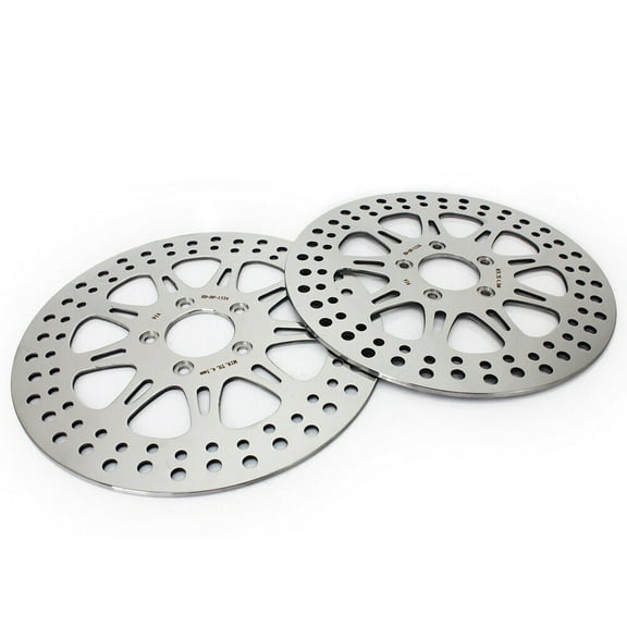 Polished 11.8" Front Brake Rotors for Harley Touring Electra Glide Road King FLHR 08-13