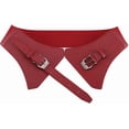 thumbnail image 5 of YooGuoGuo Women Elastic Wide Band Dress Belt Cinch Stretch Fashion Vintage Waistband PU Leather Belt Custume Cosplay Party, 5 of 6