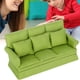 thumbnail image 5 of Mini sofá para casa de muñecas 1:12 con 3 uds. De almohada, muebles de sala de estar, accesorios de decoración para casa de muñecas de madera, color verde, 5 of 5