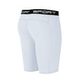 thumbnail image 5 of YLSDY Compression Shorts Men Spandex Running Sport Under Shorts Cool Dry Athletic Underwear Muscle Support White S, 5 of 6