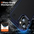 thumbnail image 3 of Designed for iPhone 14 Plus Case 2 in 1 Gift Militay Grade Drop Protective Rugged Heavy Duty Cover Shockproof Case for iPhone 14 Plus Phone Case for Women Men boy Girl (Blue+Black), 3 of 17