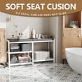 thumbnail image 3 of Shoe Bench & Rack Storage with Seat Cushion, 300 lb Capacity, White, 3 of 8