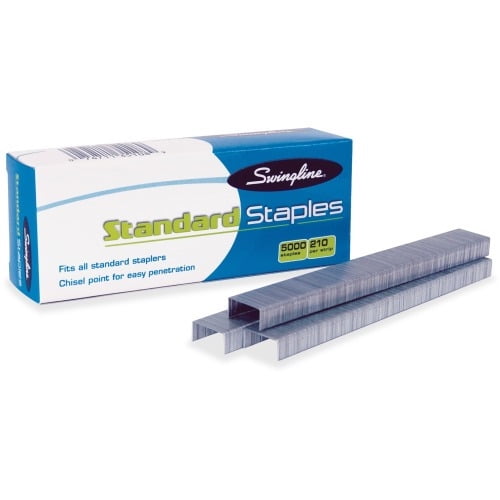 Swingline Staples Standard - 1/4' - for Paper - Chisel Point, Durable25000 / Pack