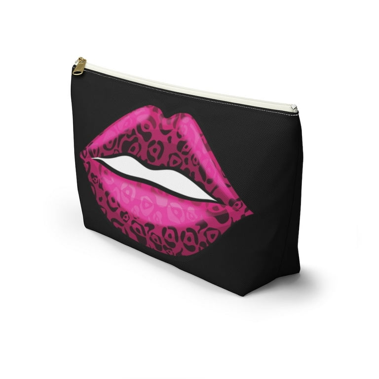 1st Edition Makeup Bag - Lip Print Canvas Makeup Bag