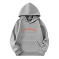 thumbnail image 4 of KPOPLK Fleece Pullover Hoodie Little Kid to Big Kid Sizes (4-18-74)(9-10 Years,Grey), 4 of 7