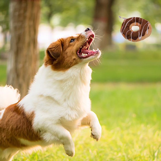 Juguetes para perros chirriantes, juguetes para masticar para perros agresivos, donas, pizzas, filetes, hamburguesas, papas fritas, juguetes duraderos para cachorros, perros pequeños y medianos.