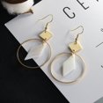 thumbnail image 2 of OUTAD Geometric Alloy Shell Earrings Joking Circle Earring Without Ear Hole Ear Clip, 2 of 3