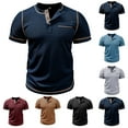 thumbnail image 6 of zfhfof Mens Fashion Henley Shirts Short Sleeve Button Cotton T-Shirt Summer Casual Raglan Sleeve Shirts with Pocket, 6 of 6