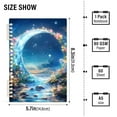 thumbnail image 2 of FORMRS 1-Subject Spiral Notebook 8" x 5" College Ruled 60 Refillable Sheet A5 Hard Cover, Floral Moon, 2 of 7