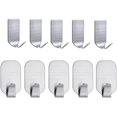 thumbnail image 1 of LAICAIW Adhesive Hooks Wall Hooks Hanger Waterproof Stainless Steel Hooks for Hanging Kitchen Bathroom Lavatory Closets, Waterproof and Rustproof-10 Packs, 1 of 7