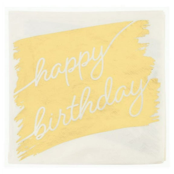 Birthday 'Golden Age' Happy Birthday Foil Lunch Napkins (16ct)