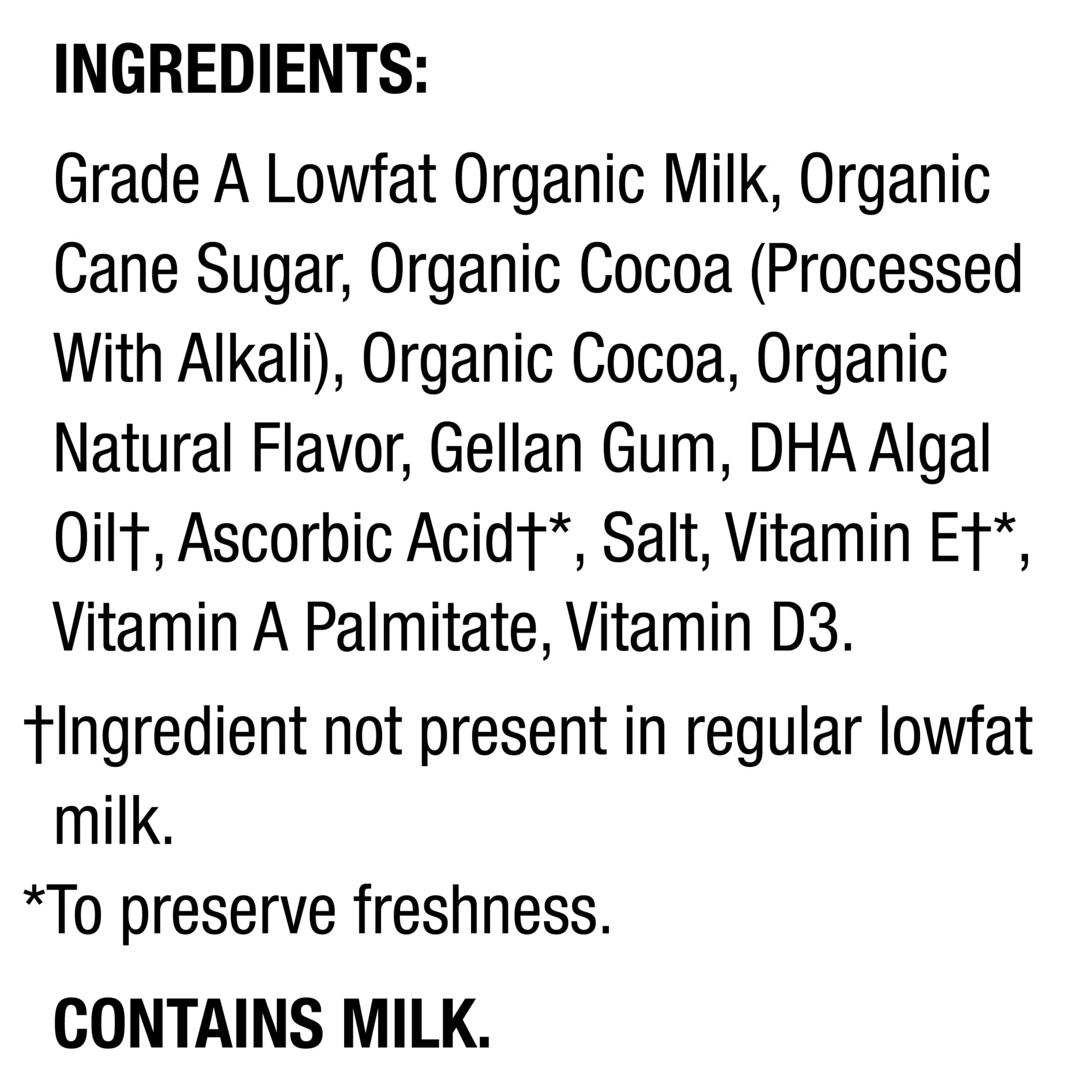 (2 pack) Horizon Organic Shelf Stable 1% Lowfat DHA Omega-3 Chocolate Milk Boxes, 8 fl oz, 12 Count