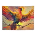 thumbnail image 5 of Shiartex Fantasy Phoenix Bird Tapestry for Men, Red Anime Animal Hippie Tapestry Wall Hanging for Bedroom, Aesthetic Cool Tapestry Beach Blanket College Dorm Home Decor Painting, 5 of 6
