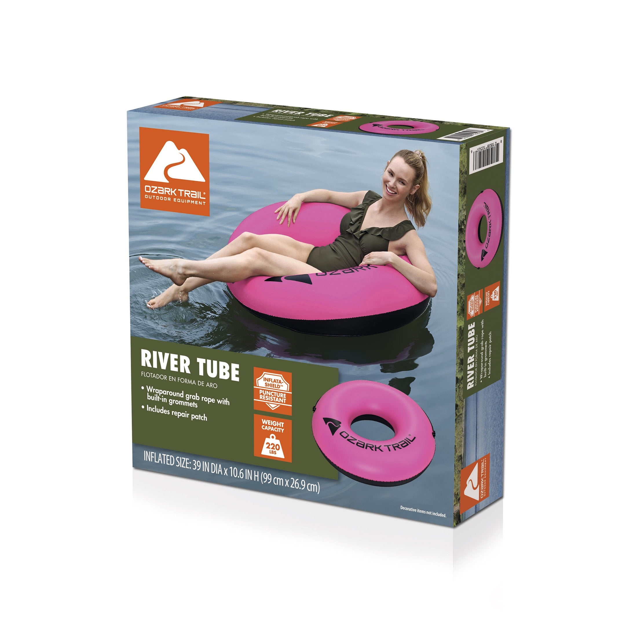 Ozark Trail River Tube, Pink, 39 in