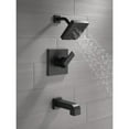 thumbnail image 4 of Delta Faucet Ara 14 Series Single-Function Tub and Shower Trim Kit with Single-Spray H2Okinetic Shower Head, Matte Black T14467-BL (Valve Not Included), 4 of 4