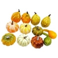 thumbnail image 4 of Juego de 12 calabazas y calabazas artificiales, decoración de festivales hecha a mano, material de espuma versátil, ligero y realista para decorar, 4 of 8