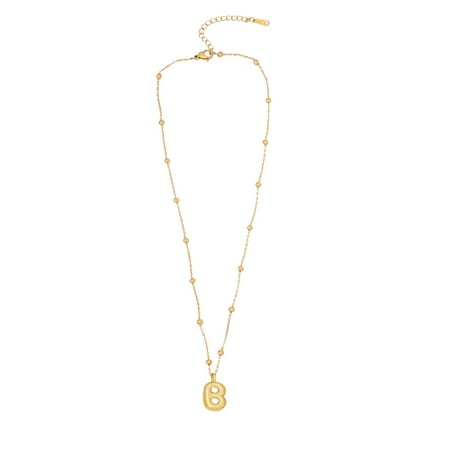 

WIQUOKETT Fall Decor Bubble Letter Necklace Golden Initial Necklace for Women Girls Gold Charm Necklace Letter Necklaces Jewelry Gift Mother s Day Gift Fall Decorations for Home
