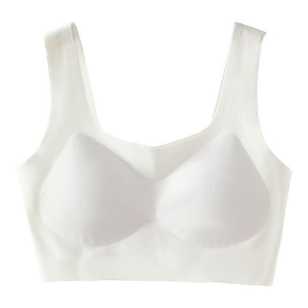 Sports Bras for Girls Ages 14-16 Breathable Youth Bras Minimalist Style Wire-Free Bras for Young Teens White 85