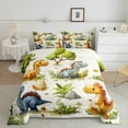 YST Kids Dinosaur Comforter Set Twin,Cartoon Dino Ancient Animals