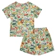 thumbnail image 5 of joogoo Cartoon Lions Animal Pajama Sets Short Sleeve Cotton 2-Piece Sleepwear 6Y, 5 of 7