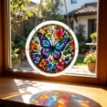 thumbnail image 6 of YangKa Colorful Butterfly Floral Acrylic Puzzle Suncatcher, Vibrant Window Hanging, All Season Light Catcher, Lovely Garden Decor, 6 of 8