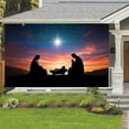 thumbnail image 5 of 12 x 10 ft Nativity Backdrop Birth of Jesus Photograph Backdrop, Merry Christmas Nativity Scene Backdrop Banner Christmas Night Starlight Holy Family Background Decor Photo Booth Props, 5 of 5