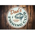 thumbnail image 1 of Fishing Club New Members Welcome Novelty Sign, Metal Wall Decor - 12" Round, 1 of 4